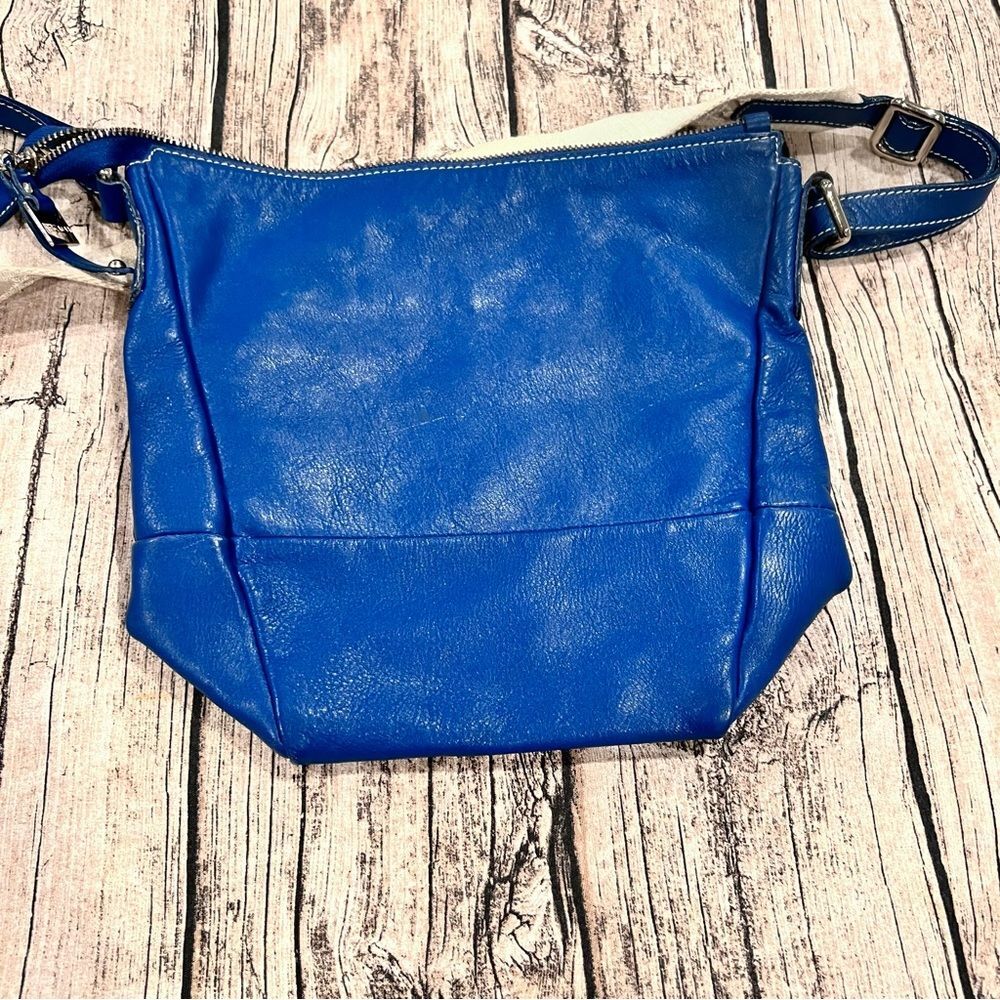 Arcadia blue leather crossbody handbag - Picture 12 of 12